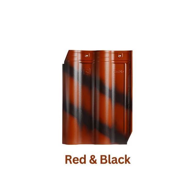Ceramic clay tiles, Red & Black